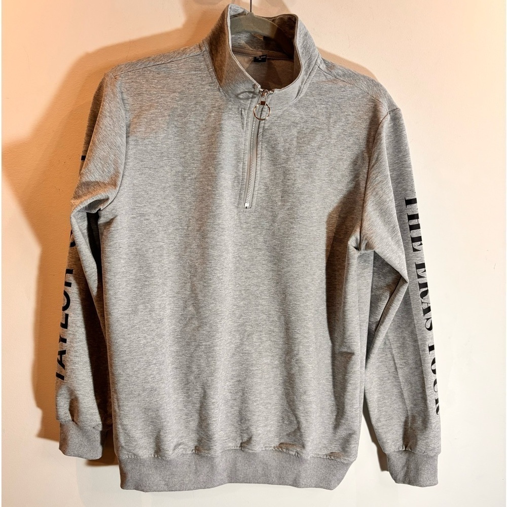 TAYLOR SWIFT Sz M Unbranded Unofficial Eras Tour Half Zip Funnel Neck Sweatshirt